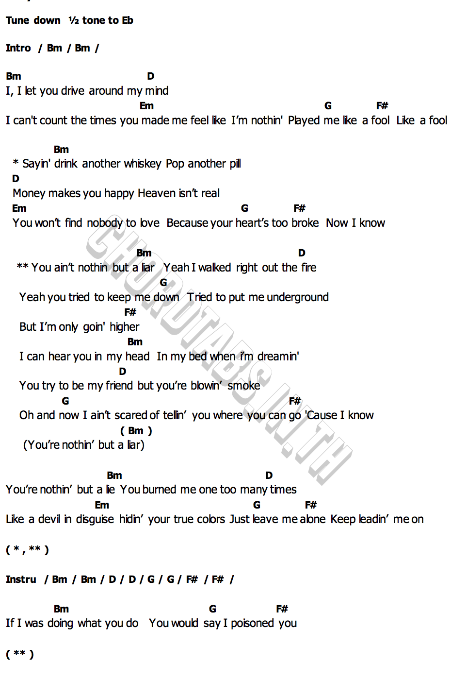 คอร์ด Liar Jelly Roll