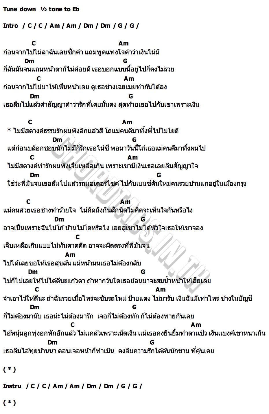 คอร์ด รักพังเพราะตังไม่มี MAN R x BEARING
