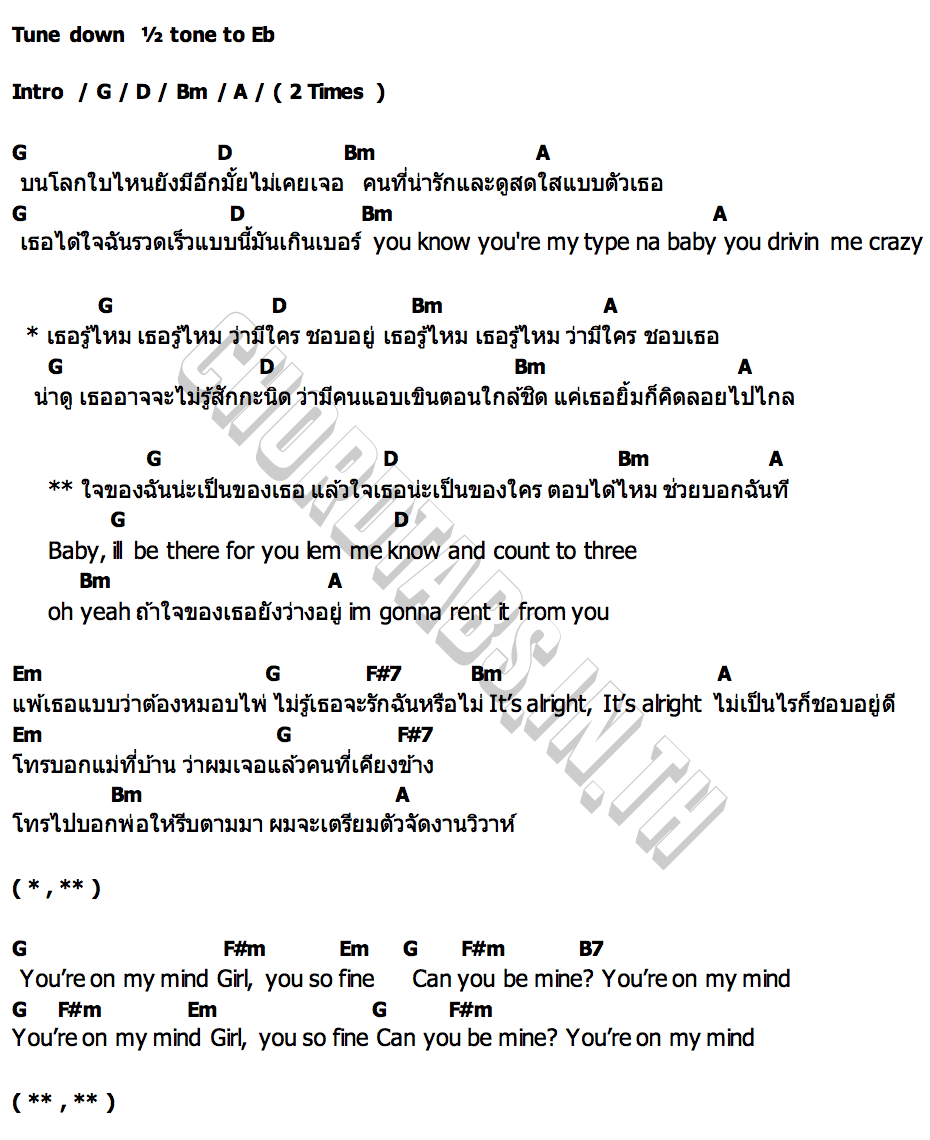 คอร์ด Rent It From You THIRD