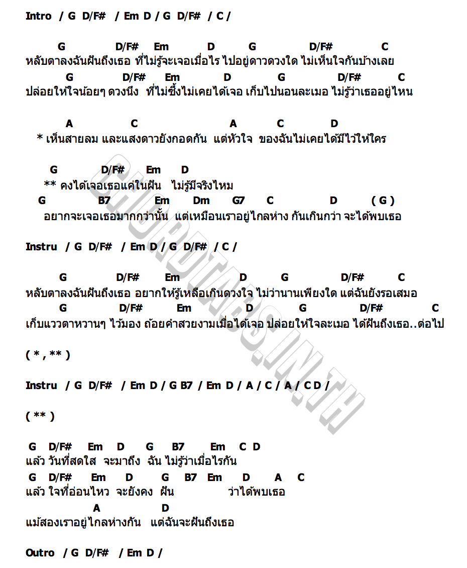 คอร์ด หลับตาลง Whal  Dolph