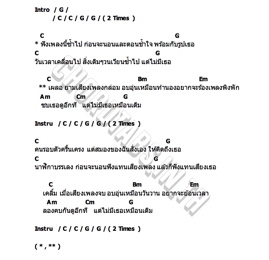 คอร์ด ฟังเพลงนี้ซ้ำไปเป็นล้านรอบ Oldroomstudio