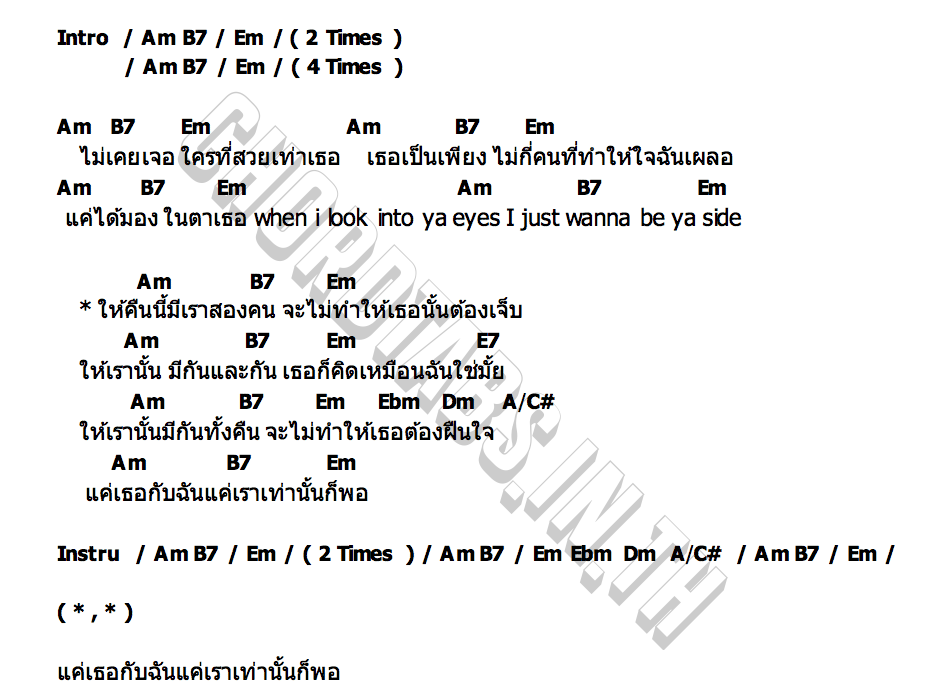 คอร์ด ห้องเธอ JUST IMPROVIZE