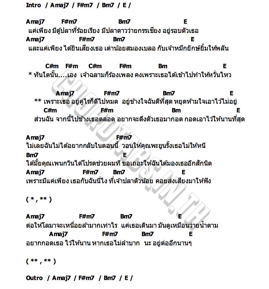คอร์ด เธอบวกอควาเรียมคือเดอะเบสท์ (Aquarium) DOM