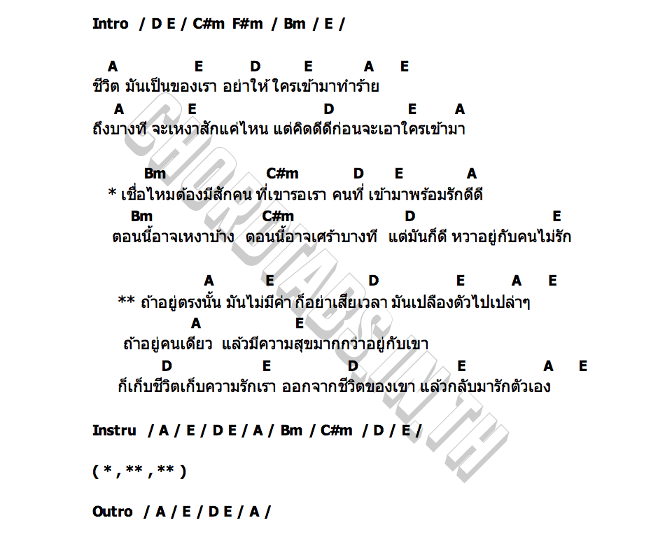 คอร์ด อย่าเสียเวลา Petch Color
