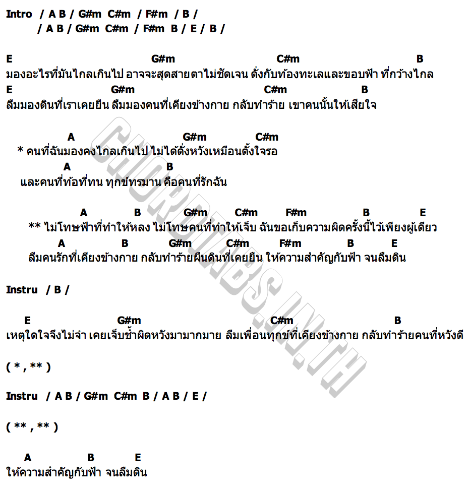 คอร์ด หลงฟ้าลืมดิน สกายพาส