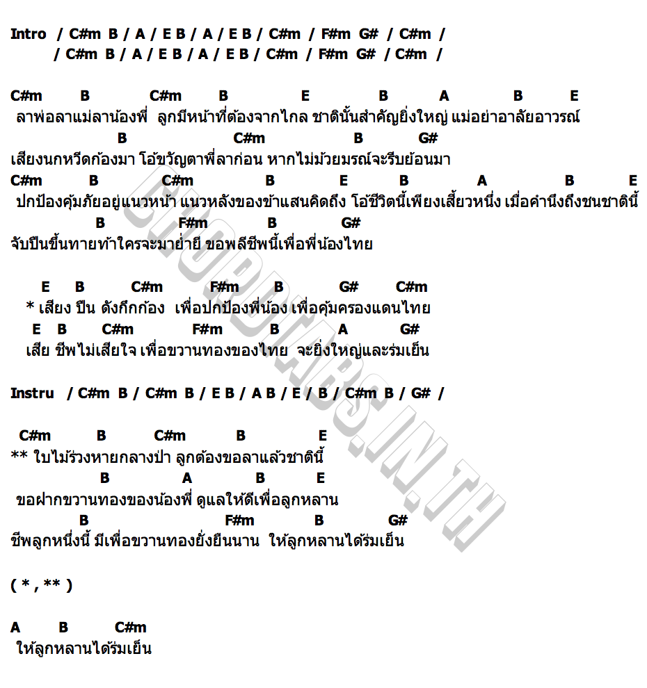 คอร์ด ทหารกล้า กากบาท