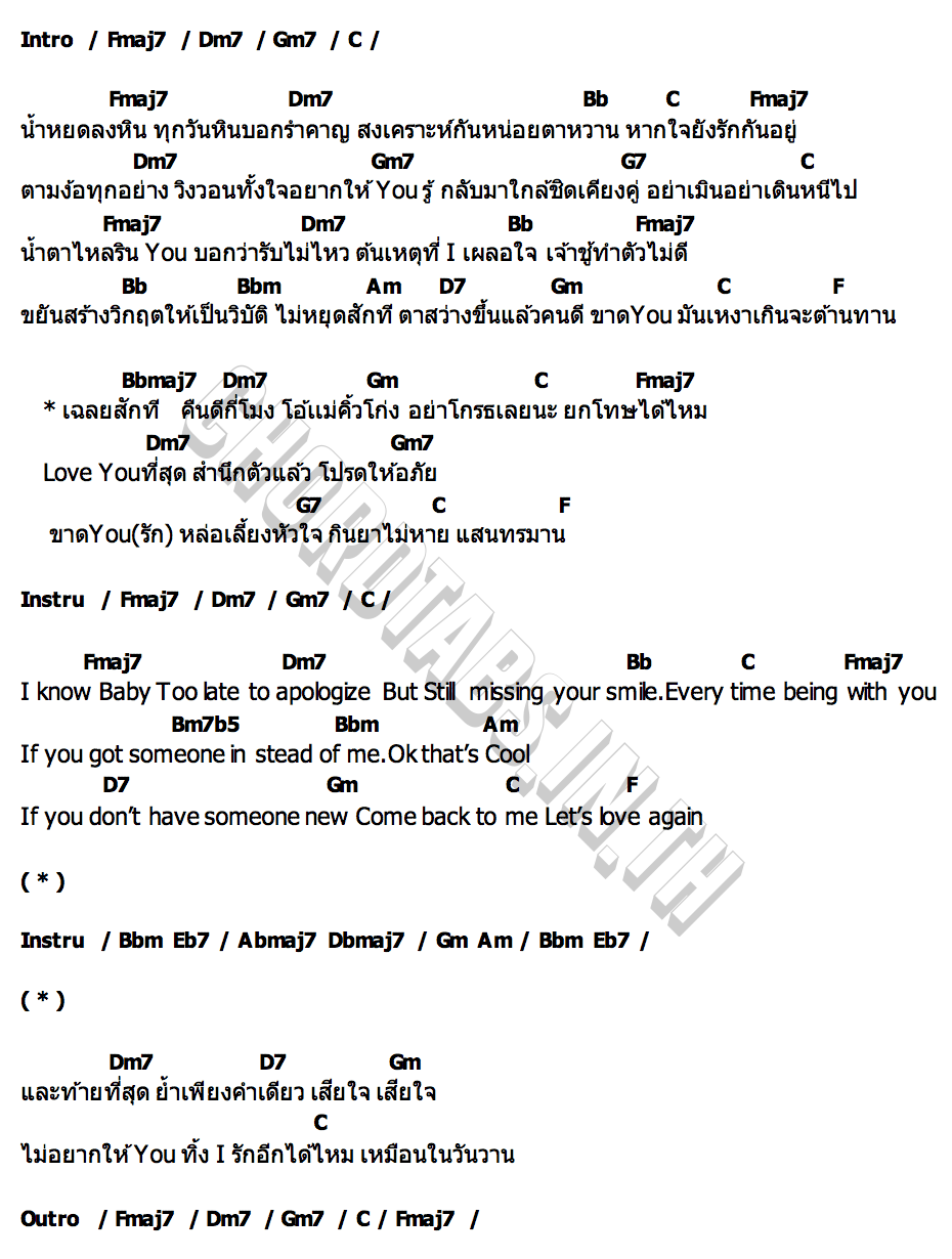 คอร์ด ก้อนหินรำคาญ (Annoyed Stone) Mc Kosin