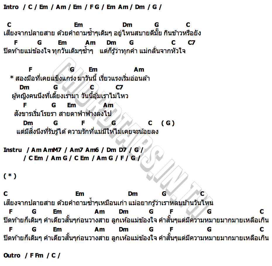 คอร์ด เสียงจากปลายสาย กล้วย แสตมป์