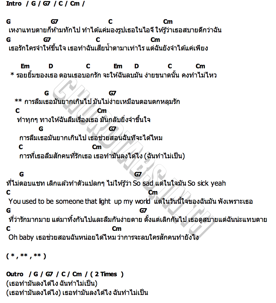 คอร์ด ยากเกินไป 191PK