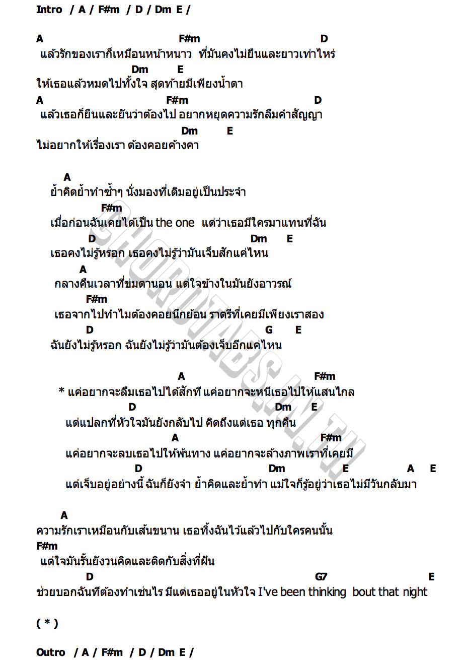 คอร์ด ย้ำคิดย้ำทำ Mirrr