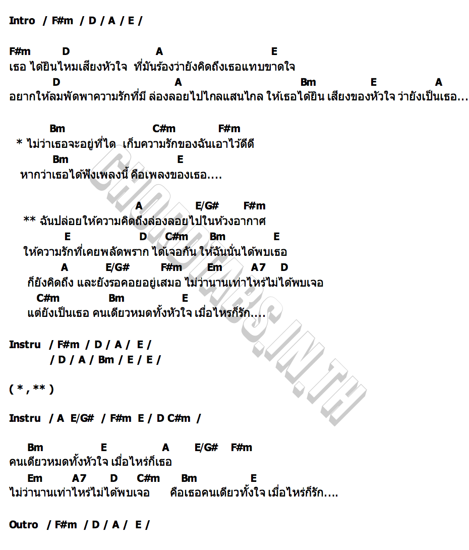 คอร์ด ห้วงอากาศ P.Santa