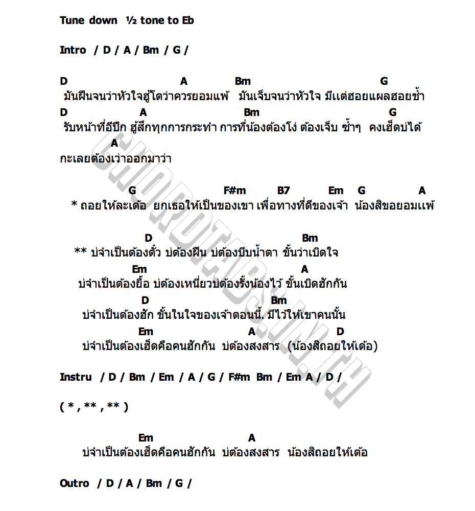 คอร์ด ถอยให้ละเด้อ อัน พิไลพร