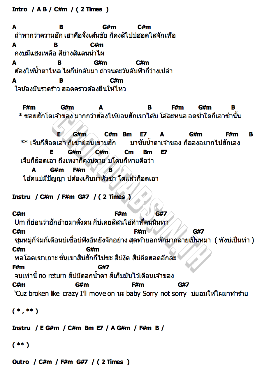 คอร์ด เจ็บก็สิอดเอา (Stay Strong) MANG bamm