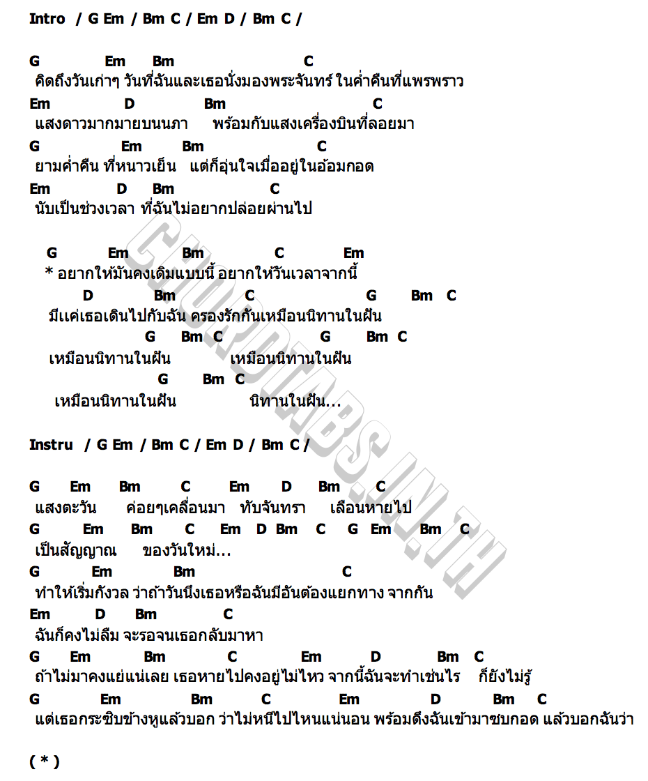 คอร์ด นิทานในฝัน 2024 PUN