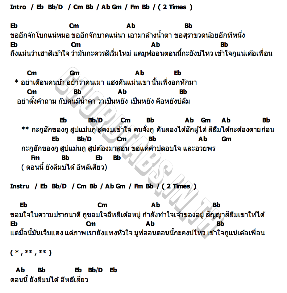คอร์ด กูฮักของกู น้ำตาล ภัทรธิดา