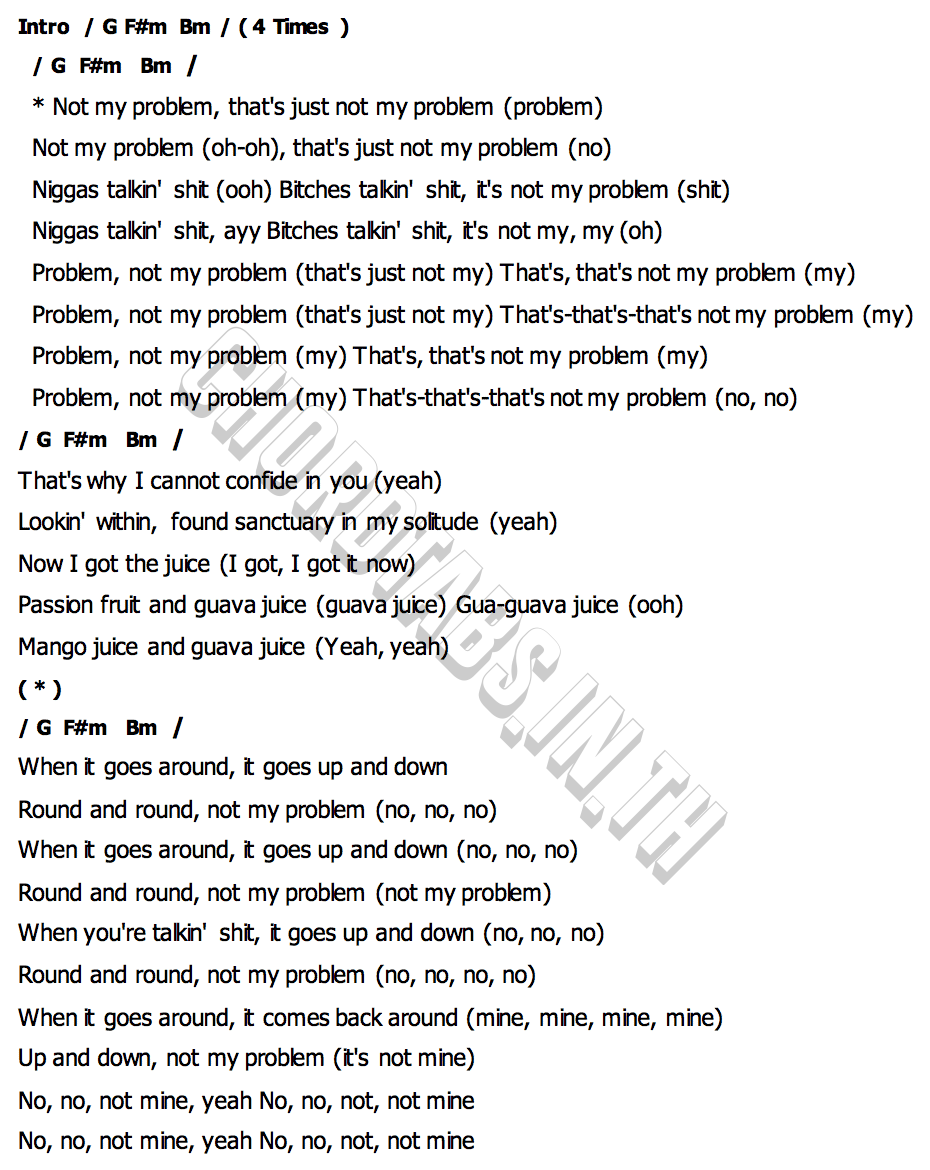 คอร์ด Not My Problem Laila