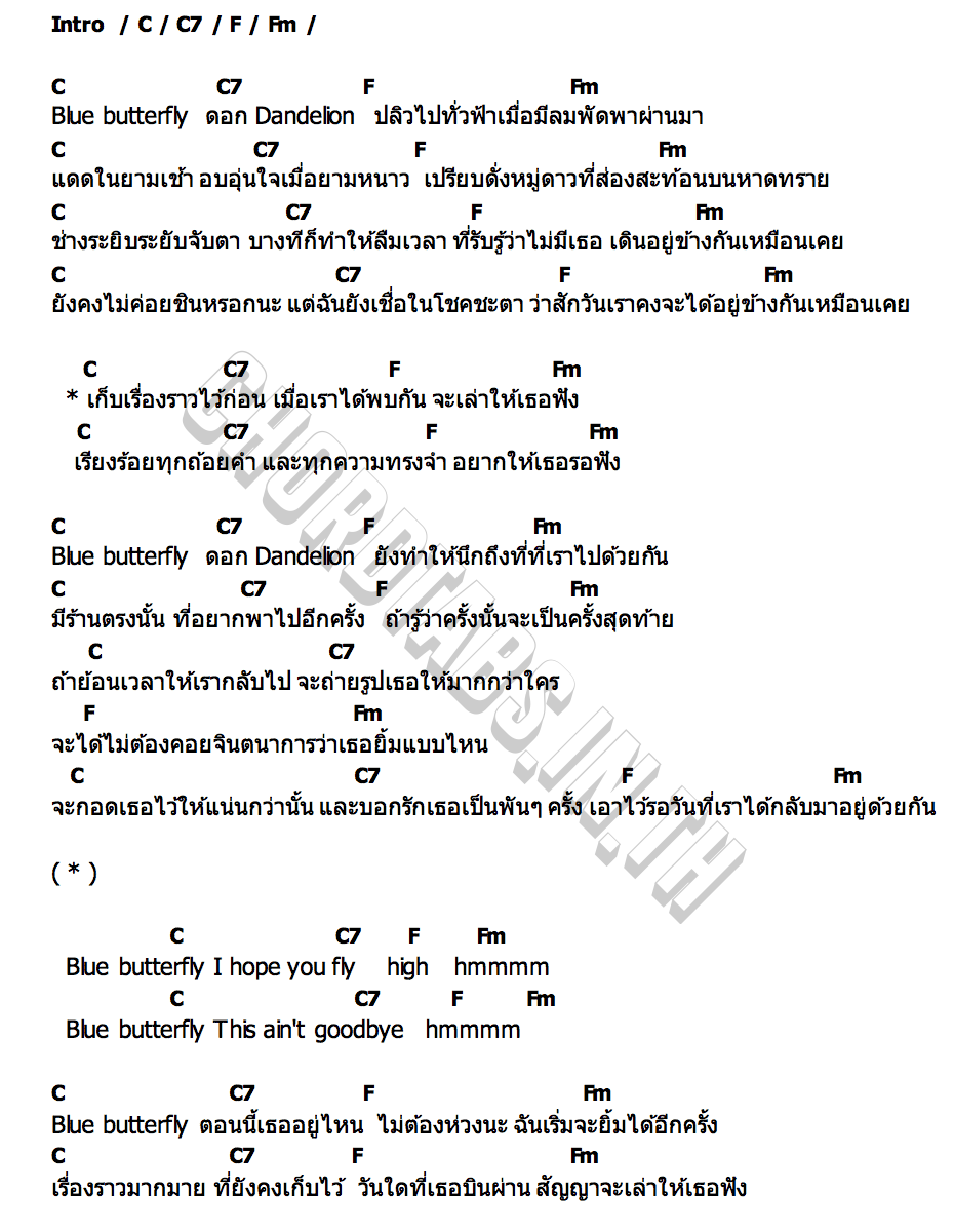 คอร์ด Bluebutterfly LUSS