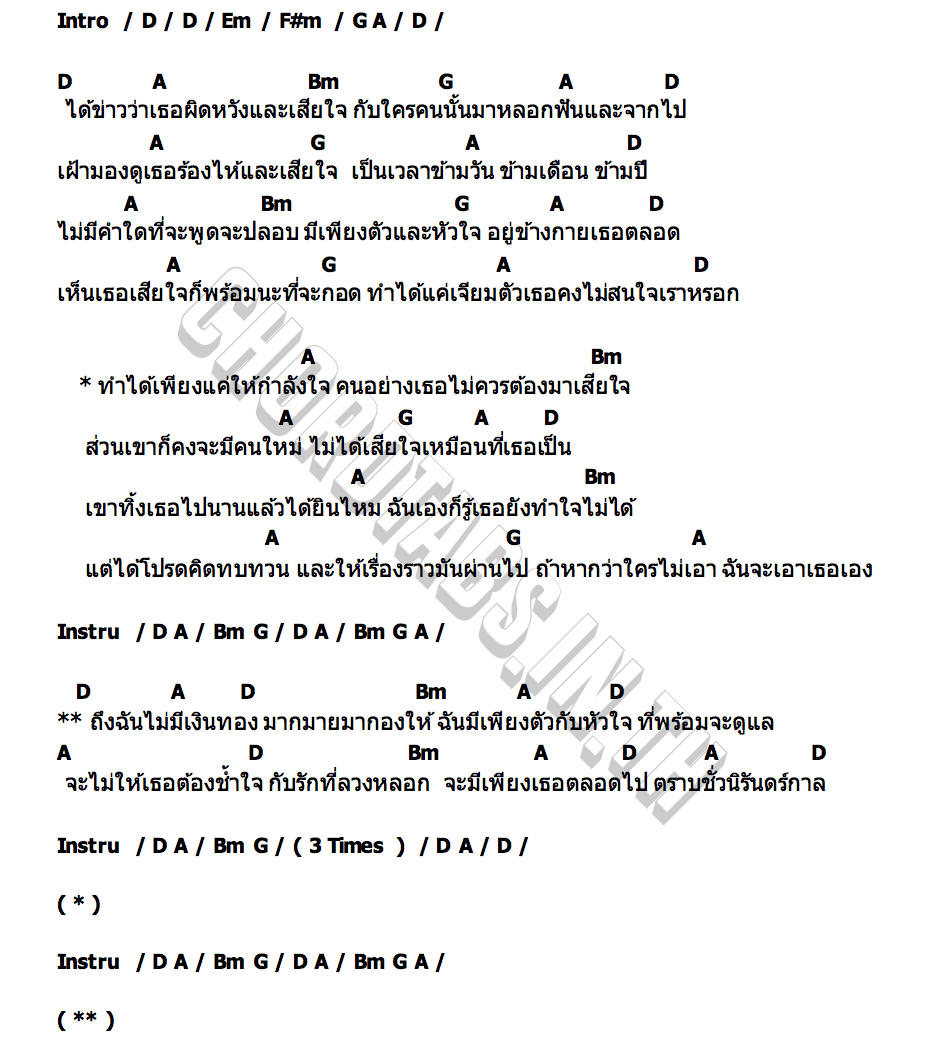 คอร์ด ฉันจะเอาเธอเอง มหาหิงค์ mahahing
