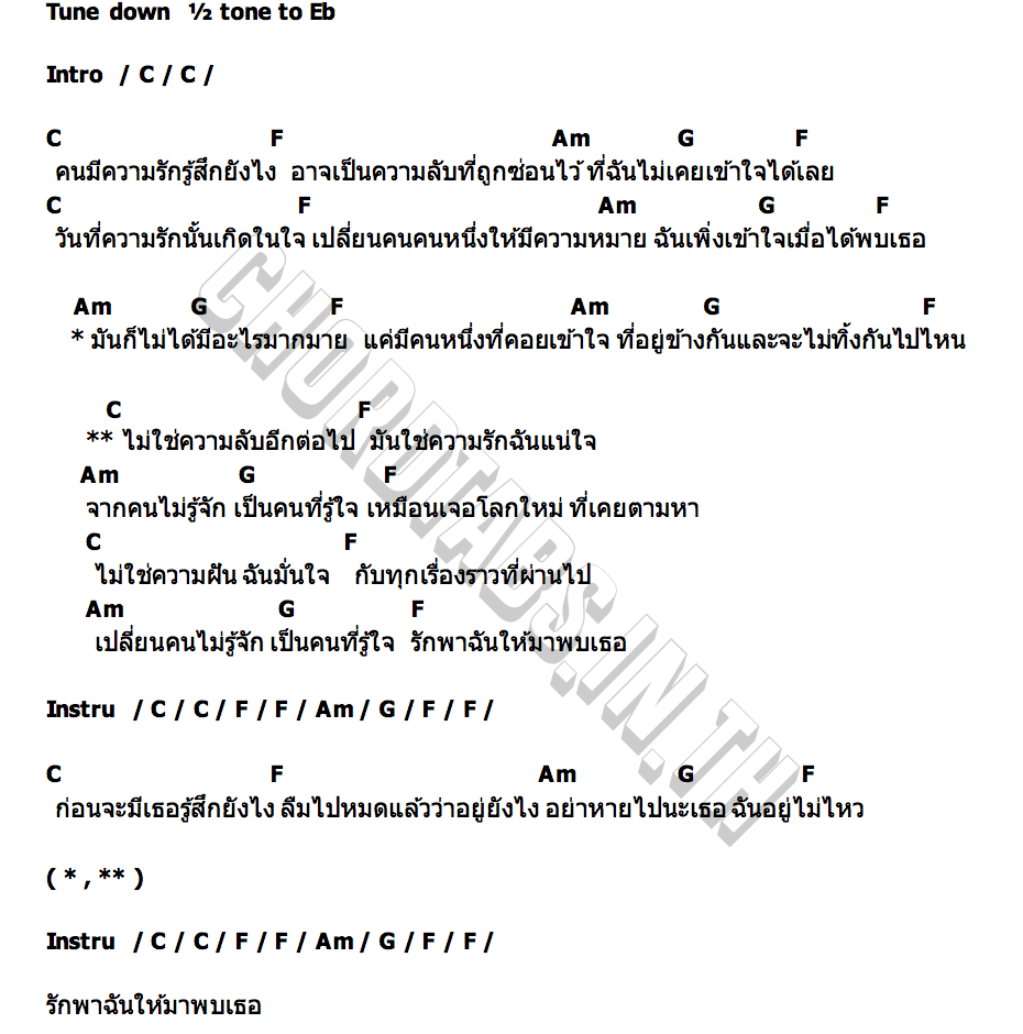 คอร์ด รักพา (Love Leads) Ohm Pawat  Leng Thanaphon