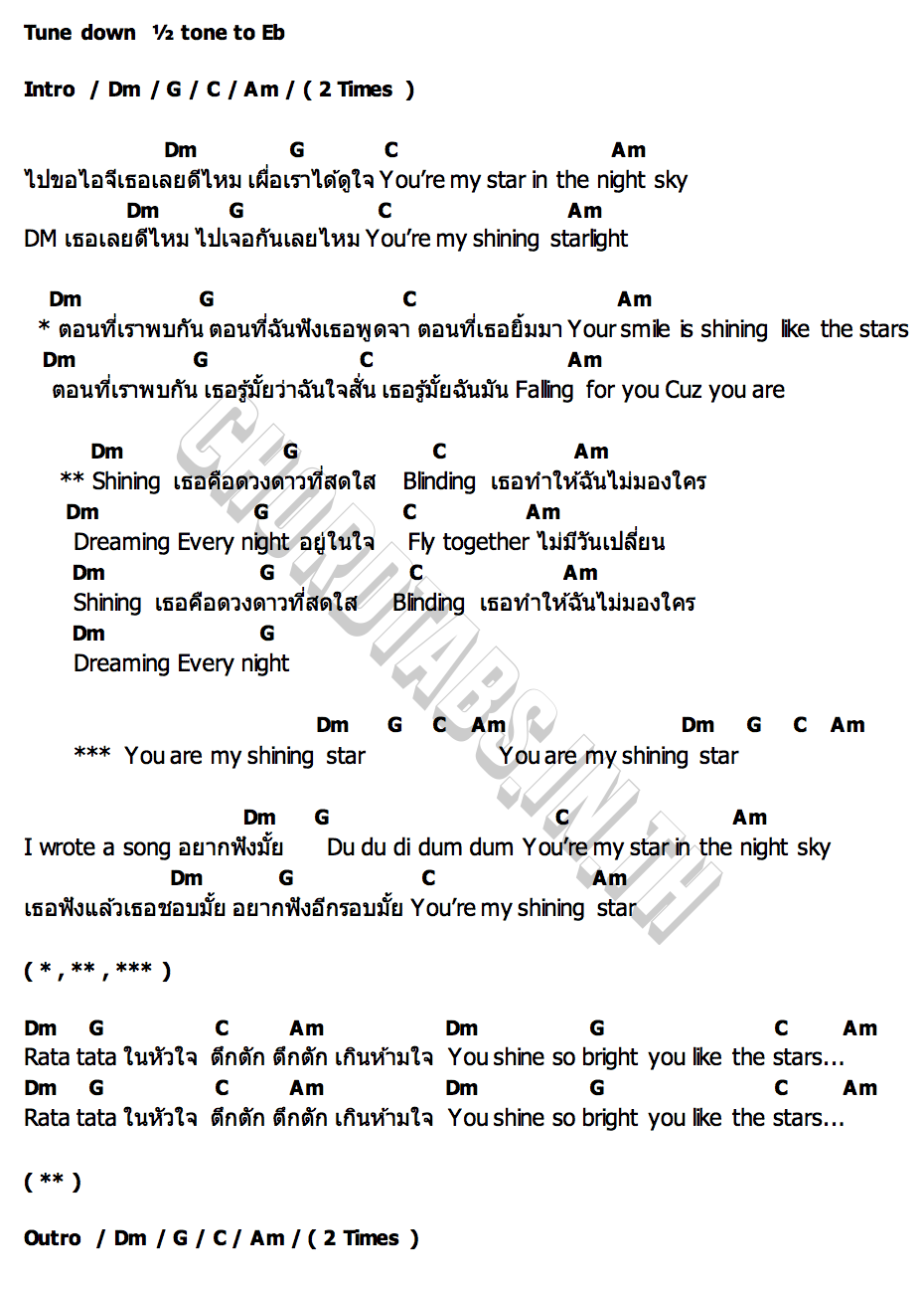 คอร์ด Shining Shane Augustin