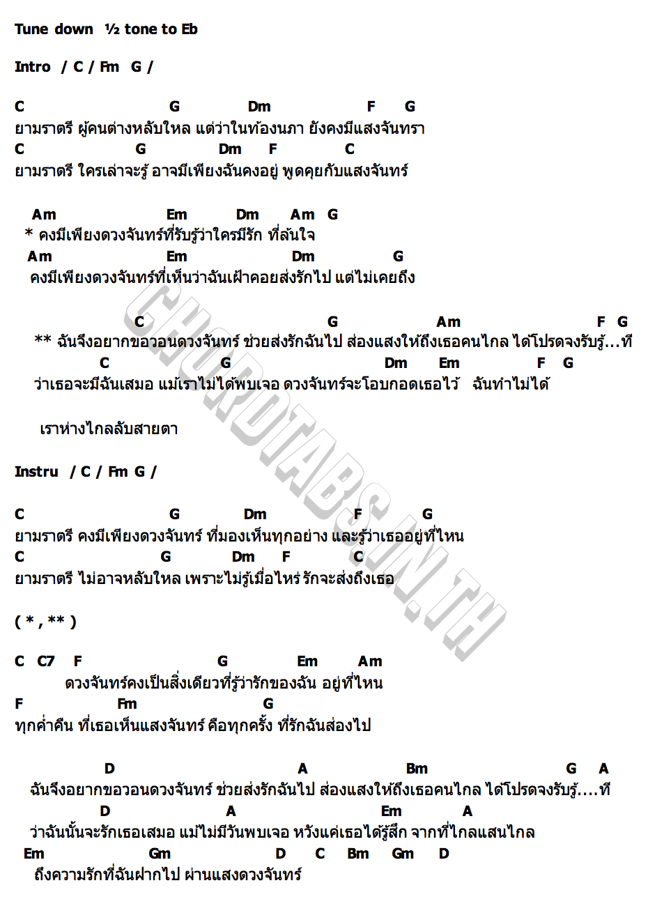 คอร์ด วอนจันทร์ Lookwa Palasiri