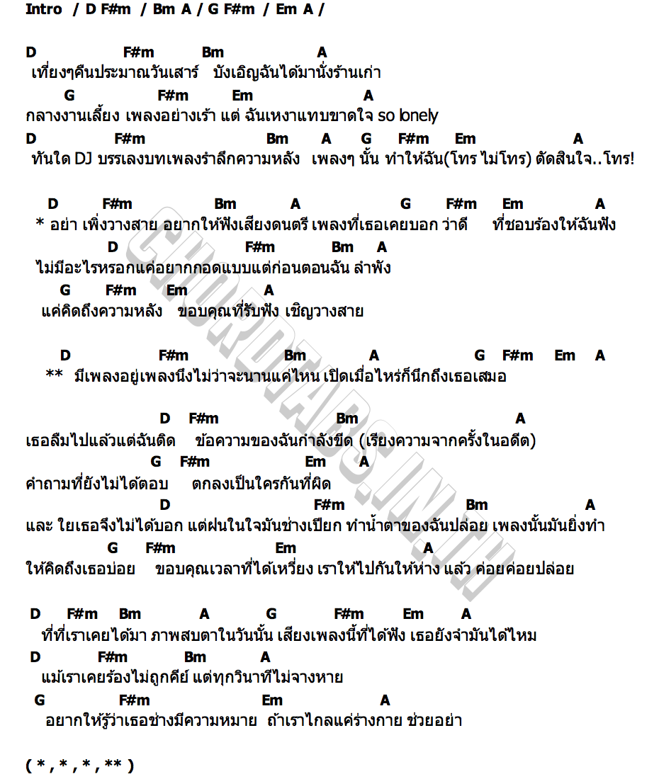 คอร์ด แค่อยากกอด Jayrun
