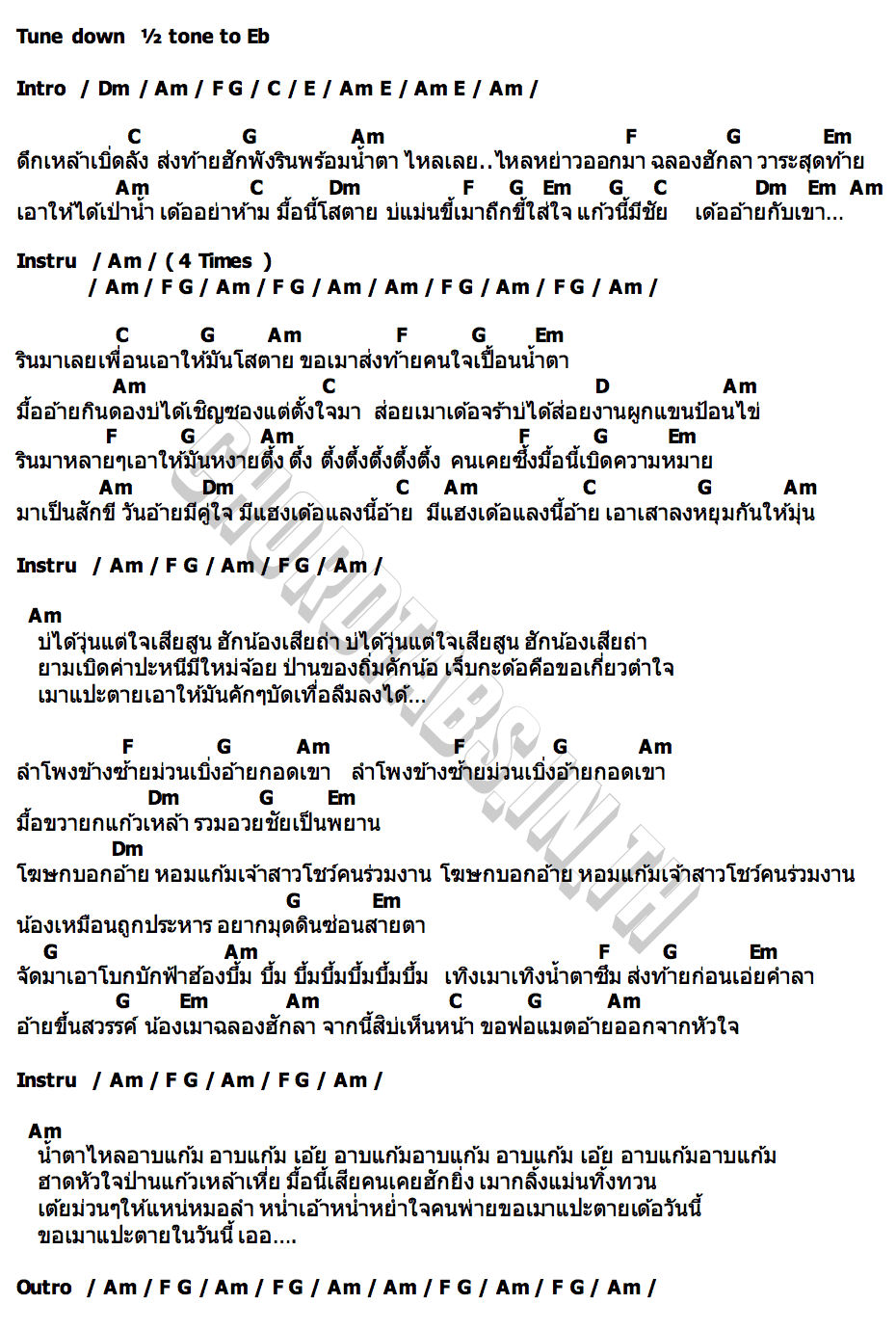 คอร์ด เมาส่งท้าย มื้ออ้ายแต่ง แต้ว ศุกิจตรา