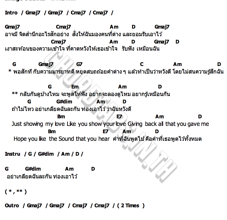 คอร์ด มารยาทดี Image Suthita