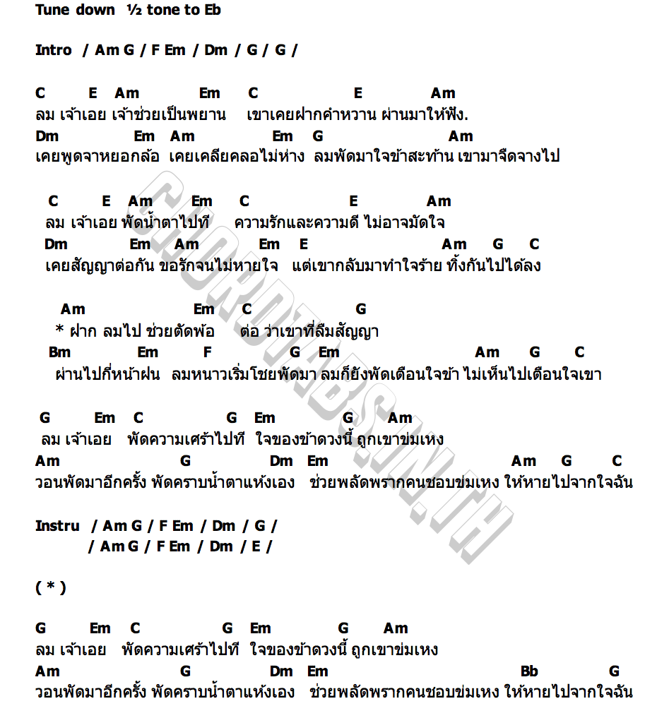 คอร์ด น้ำใจลม ส้มโอ Stage Fighter