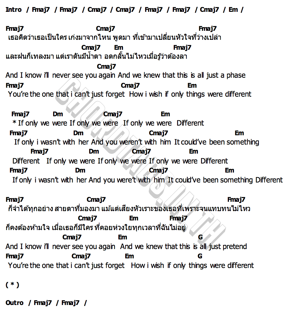 คอร์ด If Only KALIPSE