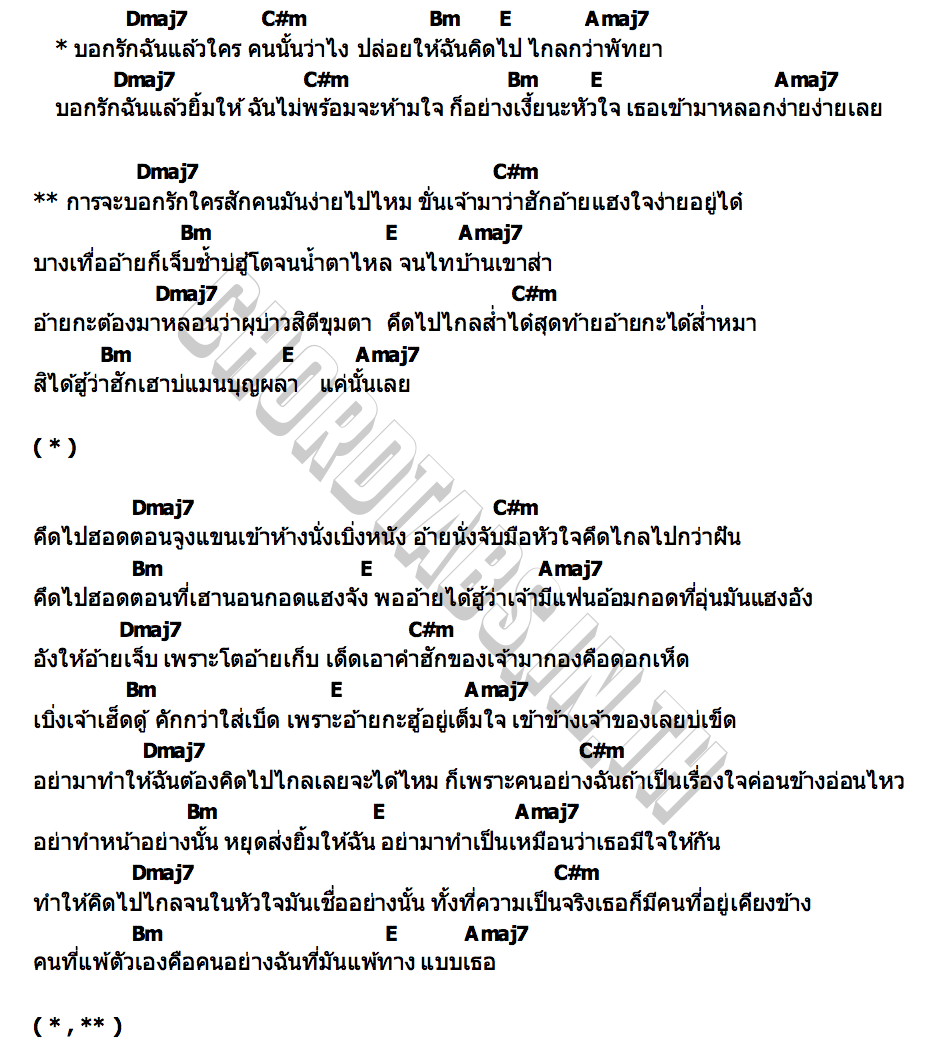 คอร์ด คิดไปไกลกว่าพัทยา KHONGJUE