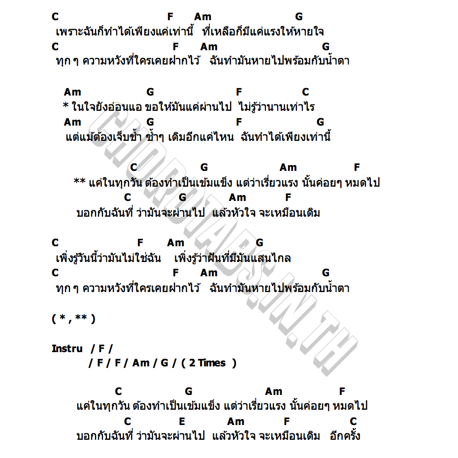 คอร์ด แด่ทุกความหวัง Moving and Cut