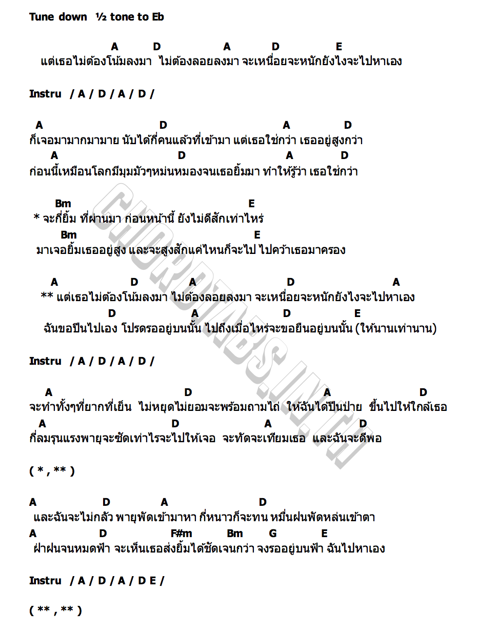 คอร์ด ปีน(Climb) ลูกเนียง