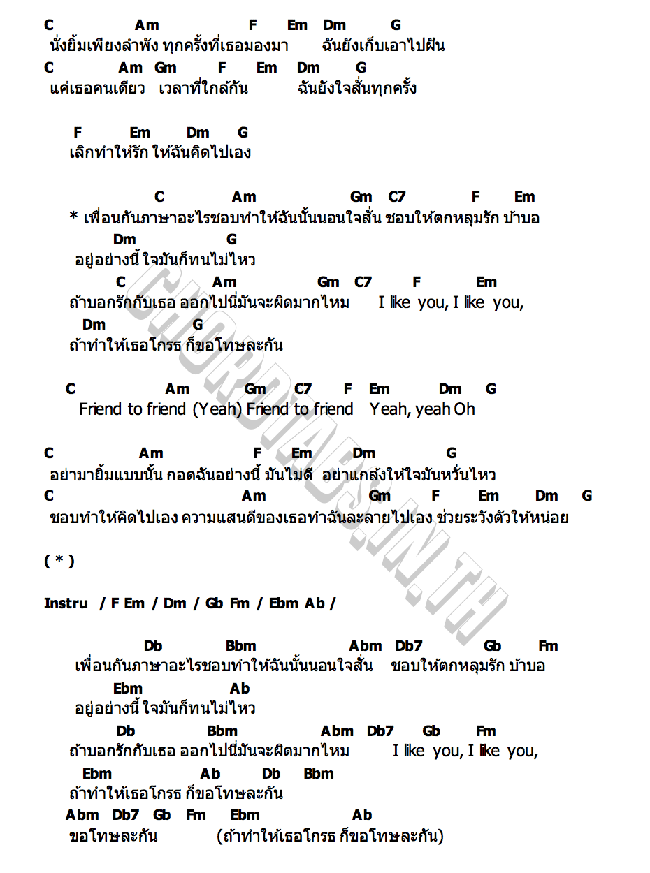 คอร์ด ขอโทษละกัน PP Krit