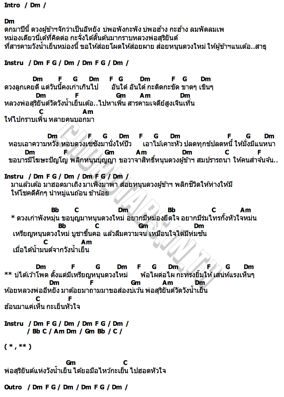 คอร์ด มาหนุนดวงใหม่ ไผ่ พงศธร