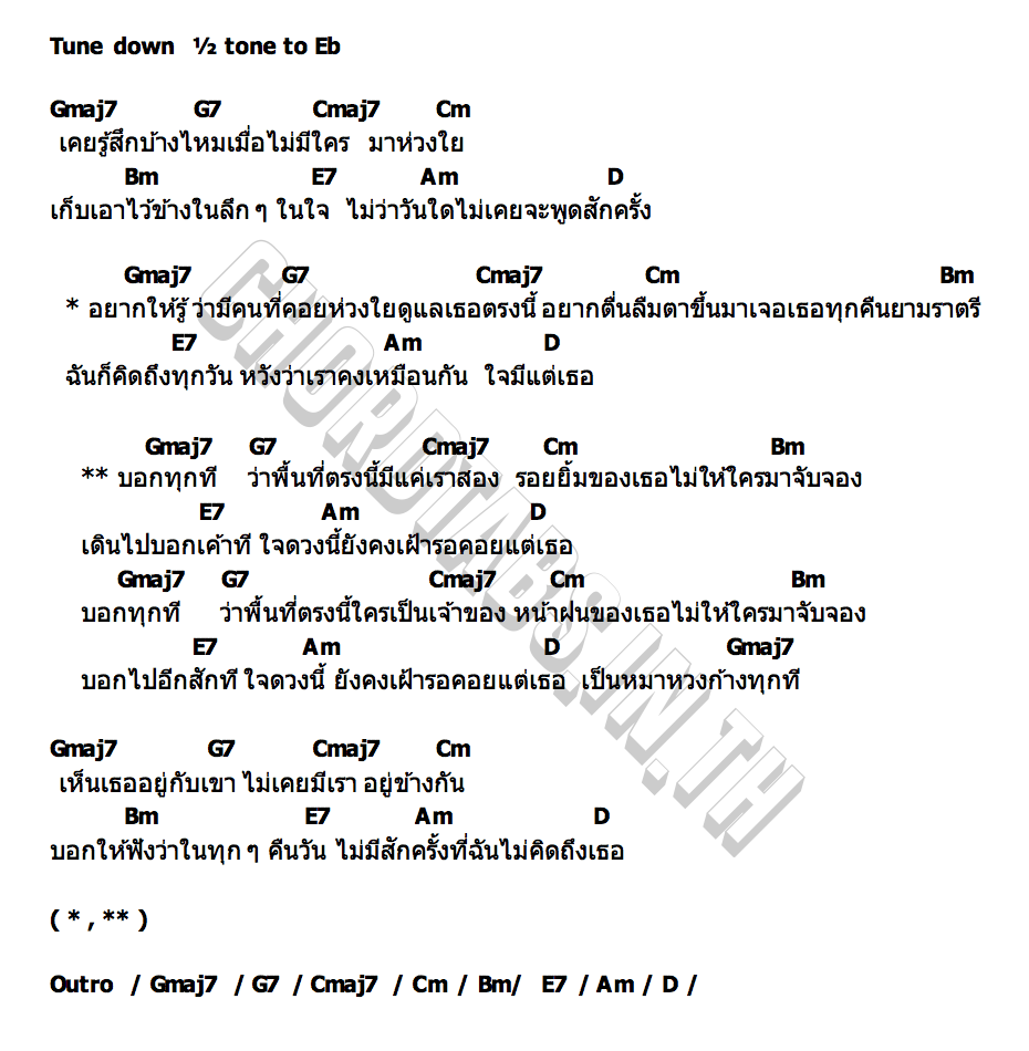 คอร์ด หมาหวงก้าง Tinnasit