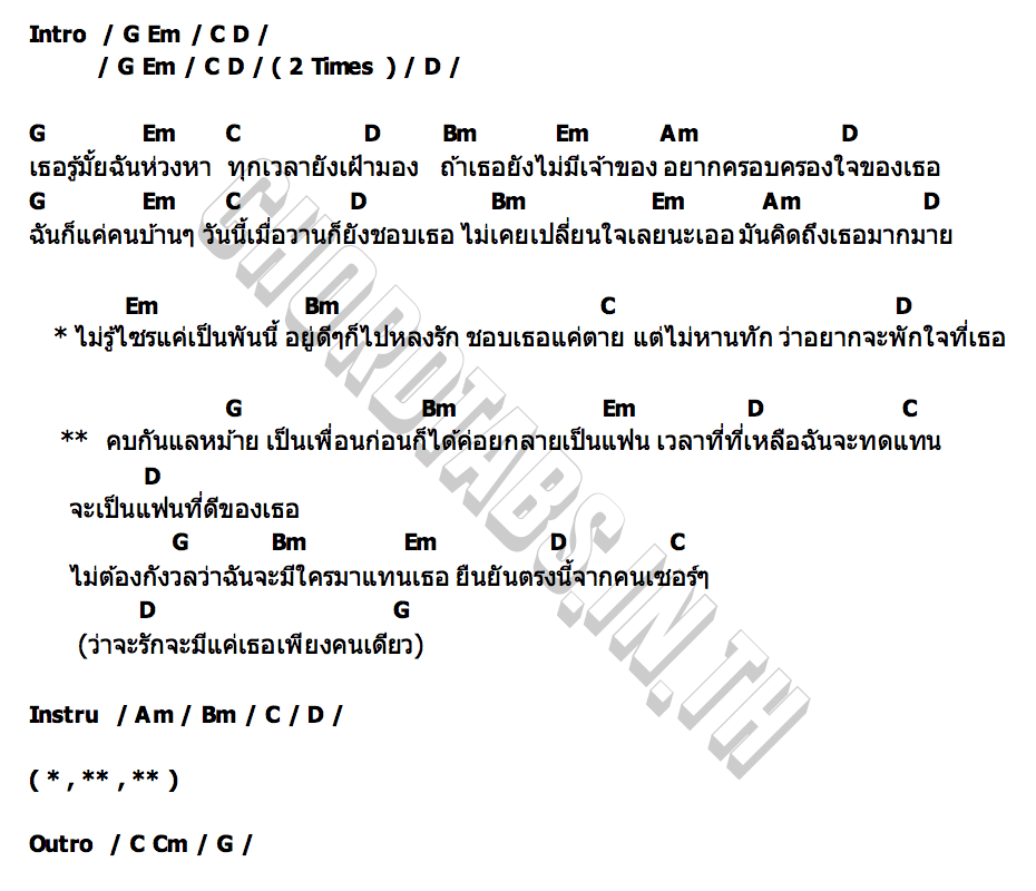 คอร์ด คบกันแลหม้าย นุ่น ป๊อปคอร์น