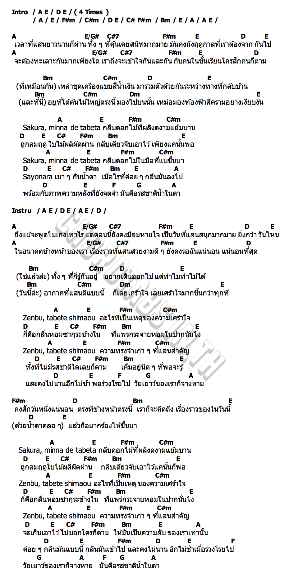 คอร์ด ซากุระแห่งความทรงจำ CGM48