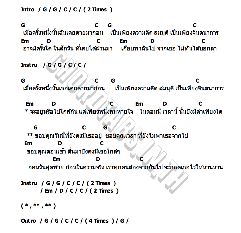 คอร์ด เวลานี้ เรืองฤทธิ์ บุญรอด