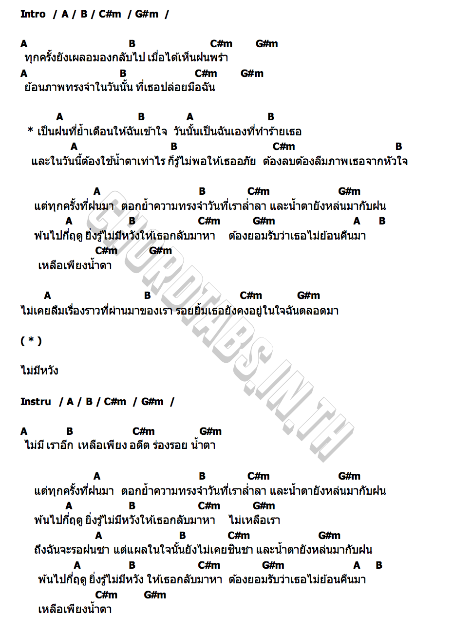 คอร์ด มากับฝน underclover