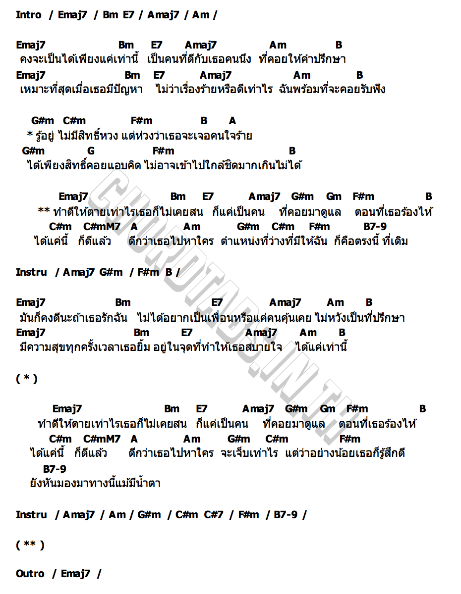 คอร์ด ตำแหน่งที่ว่าง FLUKIE