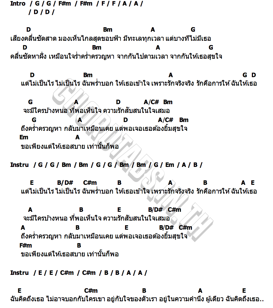 คอร์ด คิดถึง Joop Vudtinun