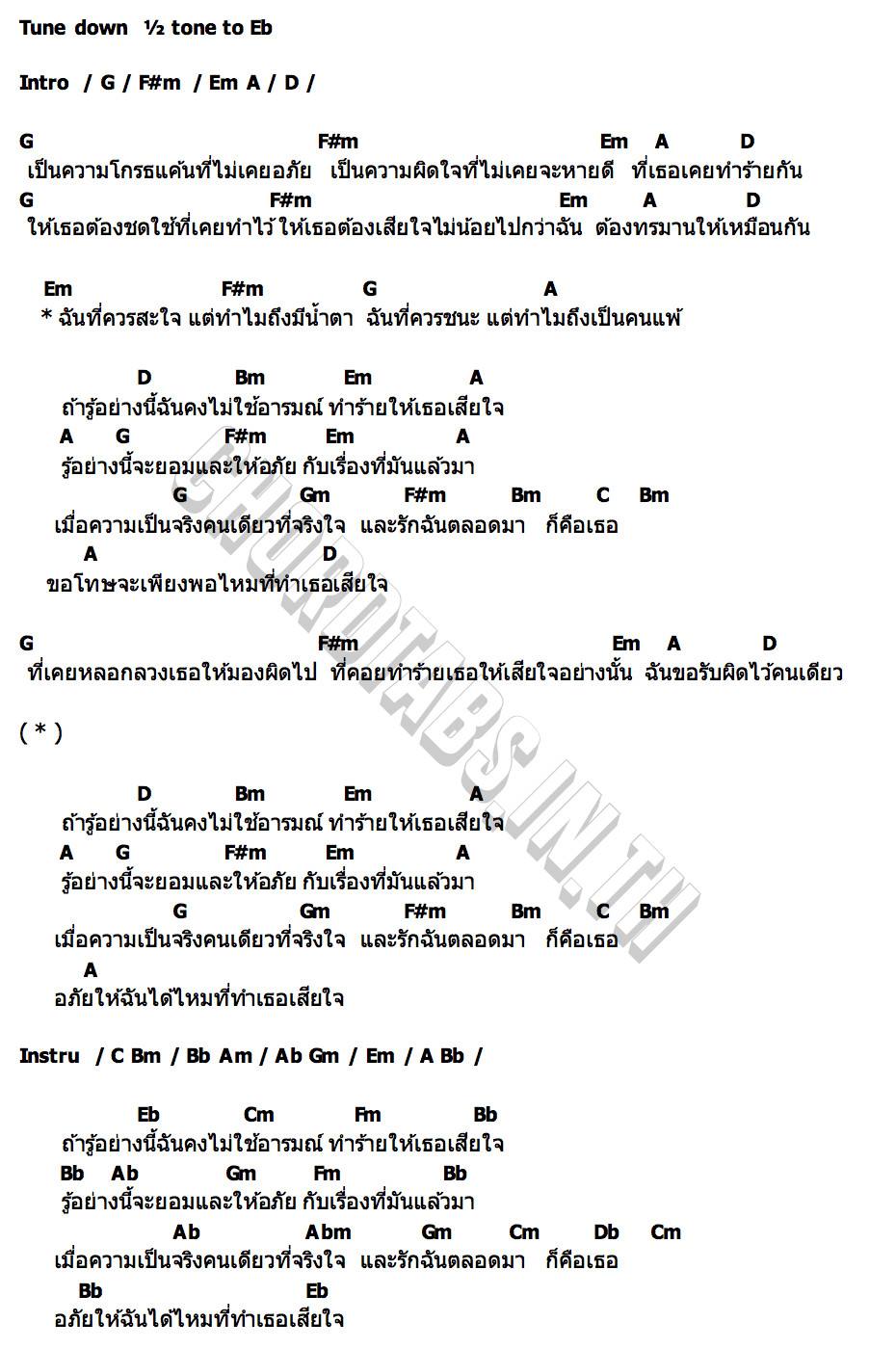 คอร์ด รู้อย่างนี้ เต้น นรารักษ์