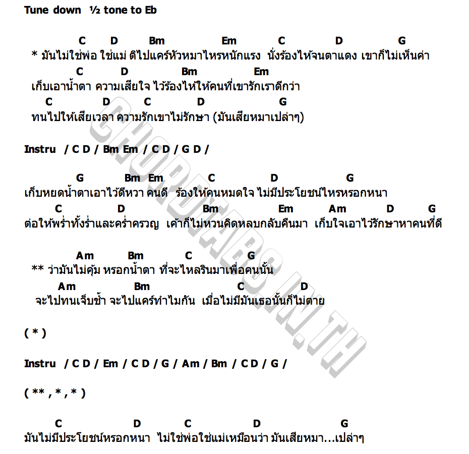 คอร์ด เสียหมาเปล่า ๆ ฟลุ๊ค สิริมาส x เฟิร์น สิริพร