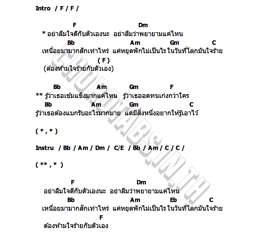 คอร์ด อย่าลืมใจดีกับตัวเองนะ NXMPEZ x marr team