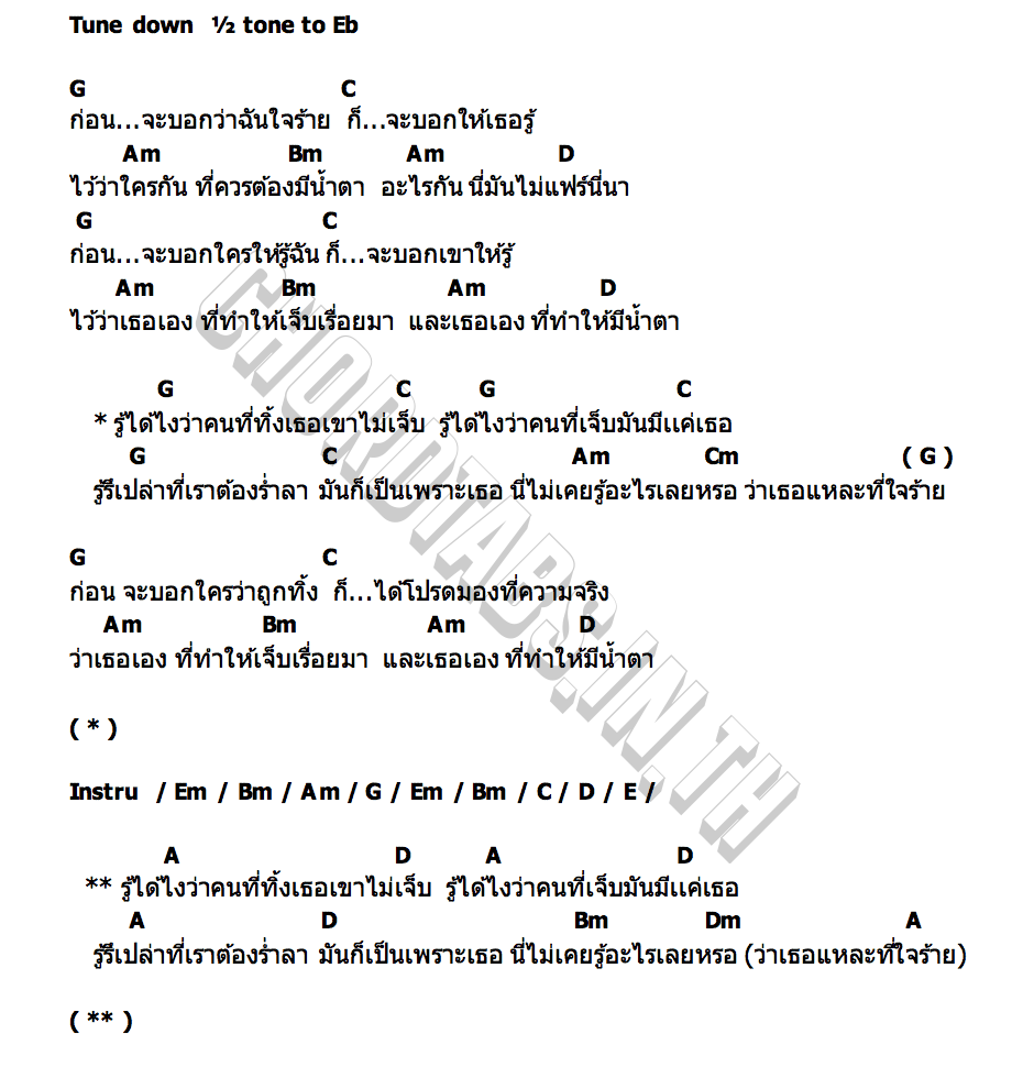 คอร์ด รู้ได้ไงว่าคนที่ทิ้งเธอเขาไม่เจ็บ คิงส์ ชนาวิทย์
