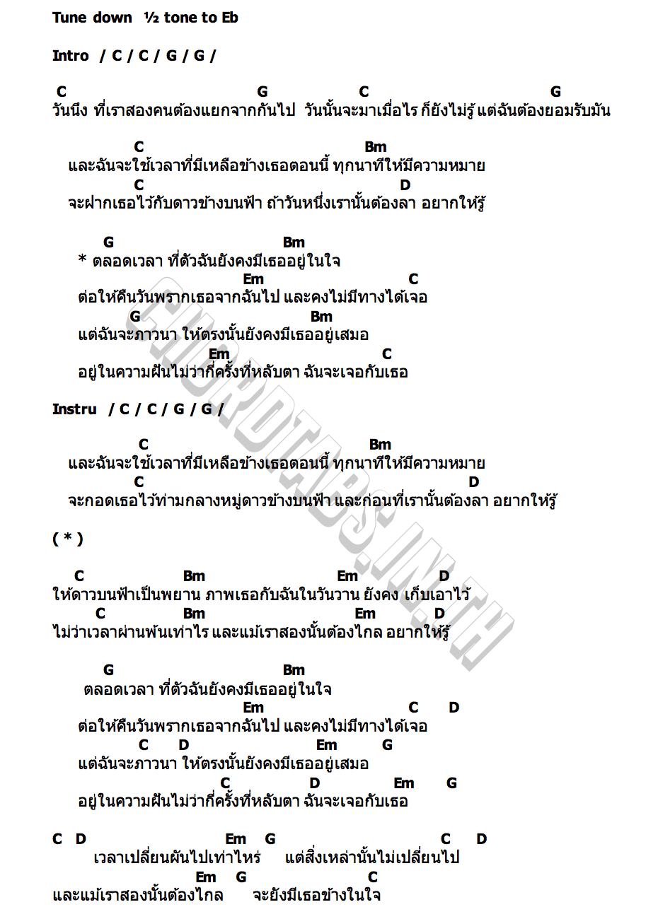 คอร์ด ทุกครั้งที่หลับตา AYLA s
