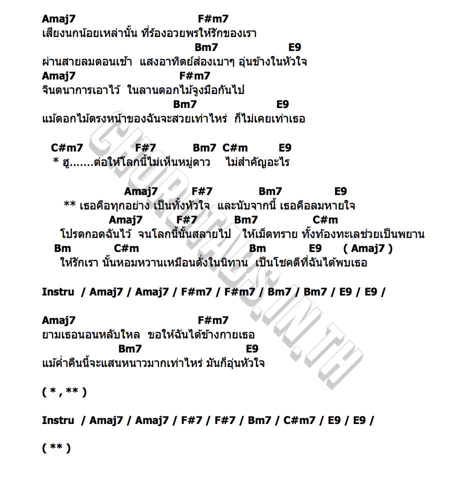 คอร์ด Birdsong Dept