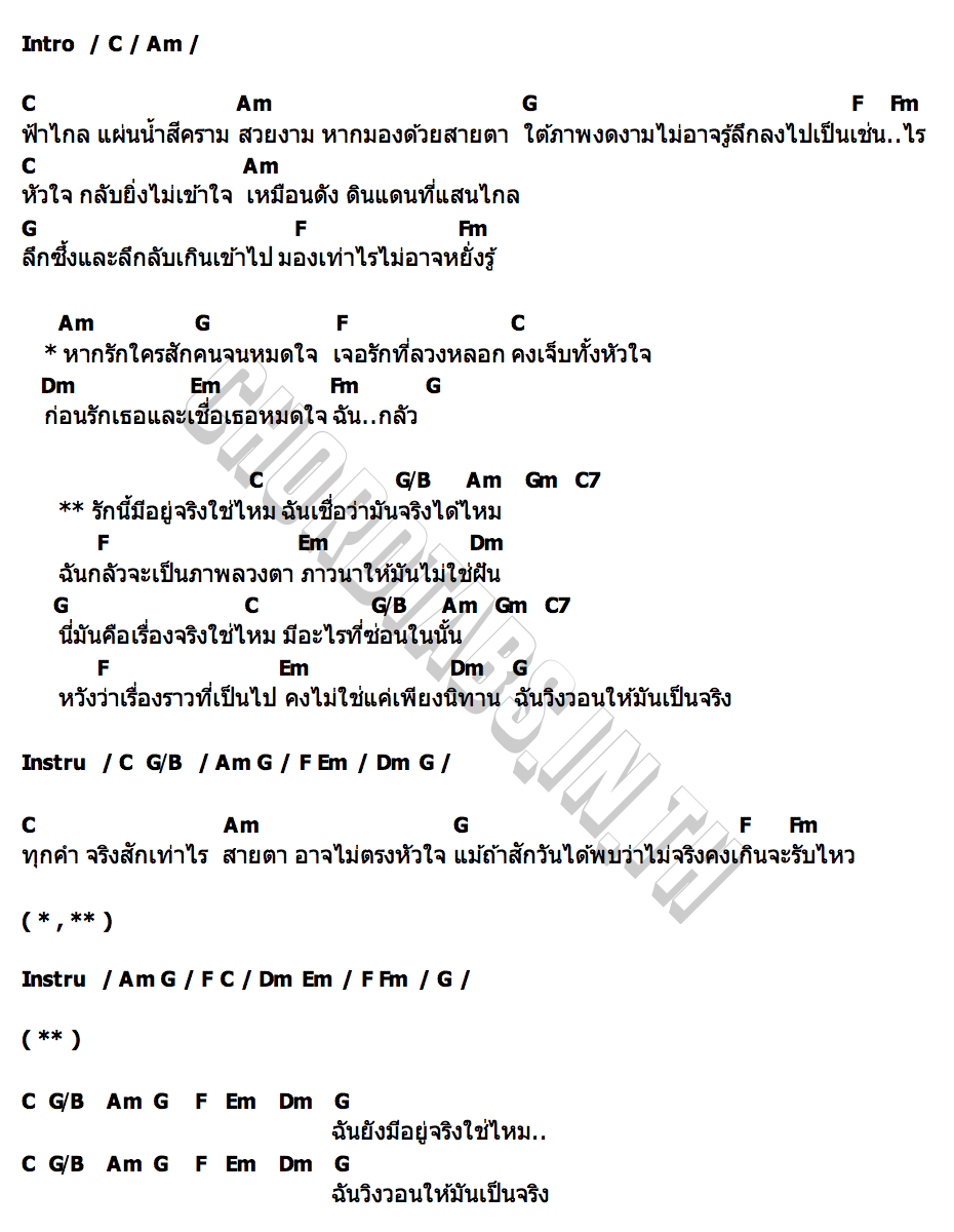 คอร์ด เพียงนิทาน NONT TANONT