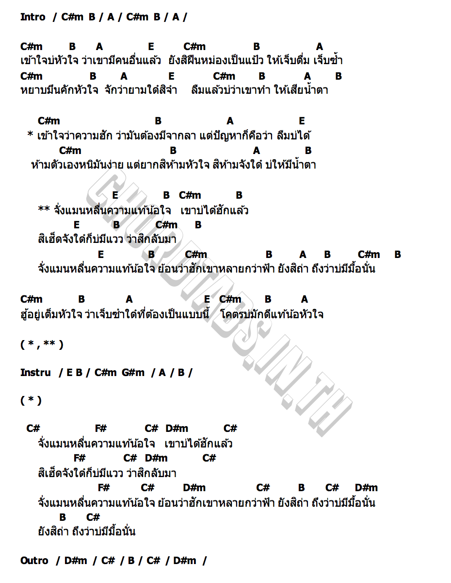 คอร์ด หลื่นความ แพม แพรพิไล